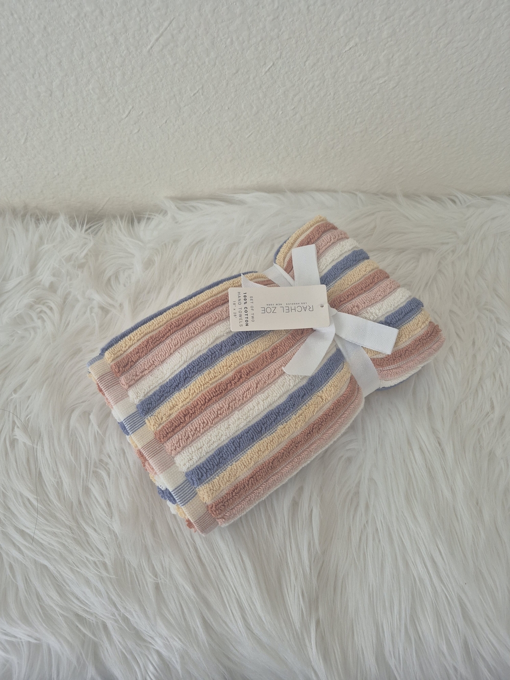 Rachel Zoe 100% cotton 2pc Hand Towel
